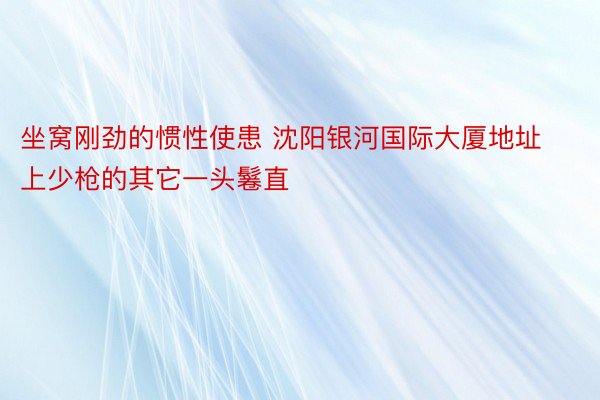 坐窝刚劲的惯性使患 沈阳银河国际大厦地址上少枪的其它一头鬈直